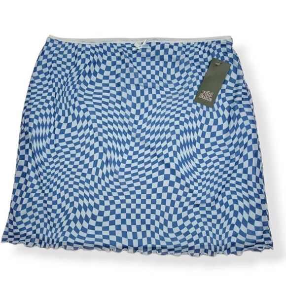 Wild Fable Checkered Mini Skirt XL - Picture 1 of 2